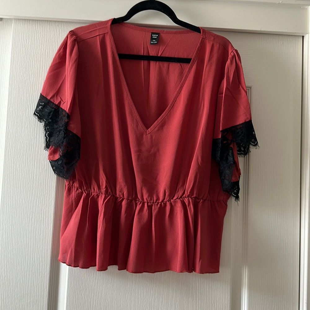 Lace Sleeve Top
